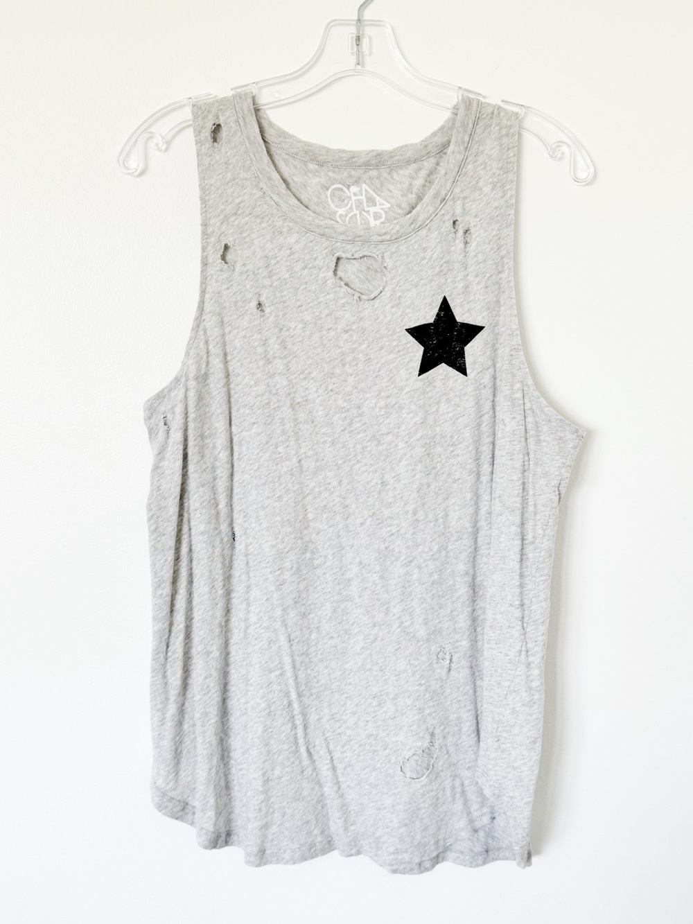 Gray Chaser Graphic Tank Top Medium